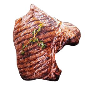 3D Simulation Steak Pillow Food Shape Back Cushion Plush Stuffed Toy