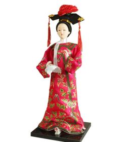 Traditional Chinese Silk Figurine Chinese Ancient Costume Doll Silk Doll #15