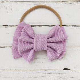 Children's Bow Hair Band Baby Double Layer (Color: Purple)