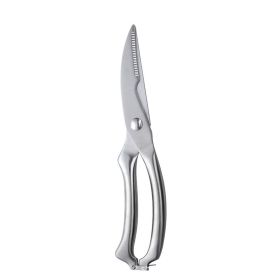 Stainless Steel Chicken Bone Kitchen Spring Household Food Scissors (Color: Silver)