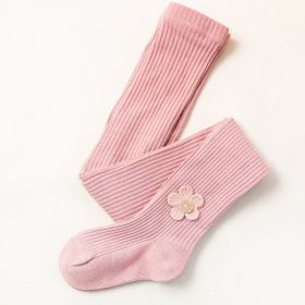 Girls' Leggings Spring New Flowers (Option: Pink-XL)