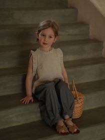 Girls Fashion Cotton Floral Vest (Option: Polka dot vest-18M)