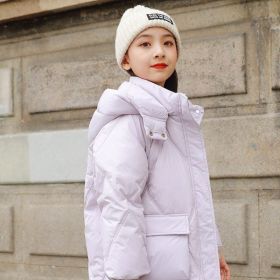 Women's Treasure Mid Length Thickened Down Coat (Option: Light Purple-130cm)