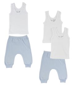 Infant Tank Tops and Joggers (Color: Blue/Blue, size: medium)