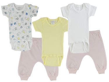 Infant Onezies and Joggers (Color: Pink/Pink, size: small)