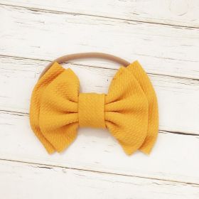Children's Bow Hair Band Baby Double Layer (Color: yellow)