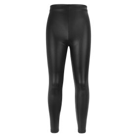 Children's Dance Pants High Elastic Breathability Yoga Pants Modern Dance Practice Leggings (Option: Black-110cm)