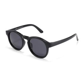Cute Baby Sunglasses Outdoor Silicone Sunglasses (Option: Bright Black-TAC)