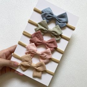 5-piece Baby Headband Bow Set (Option: 1 Style)