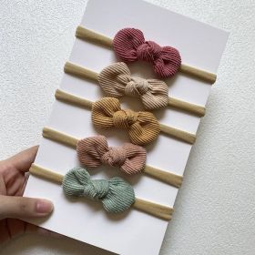 5-piece Baby Headband Bow Set (Option: 14 Style)