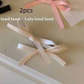 Bow Barrettes All-match Bang Clip (Option: White Bow Hair Clip 2pc)