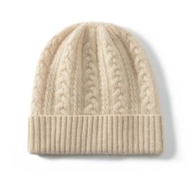 Children's Cashmere Hat Winter Thickening (Option: Green Velvet-Average Size)