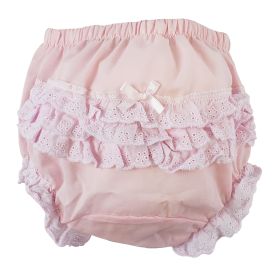 Pink Girl's Cotton/Poly "Fancy Pants" Underwear (Color: pink, size: large)