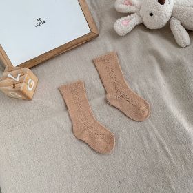 Baby Autumn Hollow Breathable Socks (Option: Khaki-M)