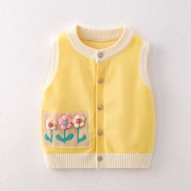 Baby's Cotton Soft And Delicate Sweater (Option: Yellow-73cm)