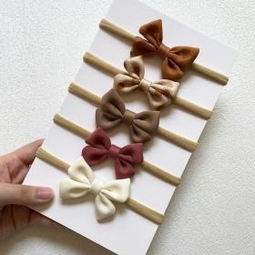 5-piece Baby Headband Bow Set (Option: 5 Style)