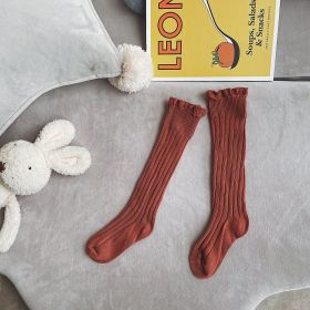 Children's Autumn New Lace Edge Mid Length Socks (Option: Fruit sauce color-M)