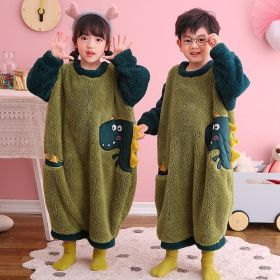 Children's Dinosaur One-piece Homewear Pajamas (Option: 11010Dinosaur-Size10)
