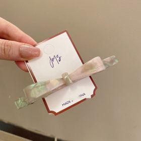 Vertical Bow Simple Hair Clip Women (Option: Mermaid Color Bow Tie)
