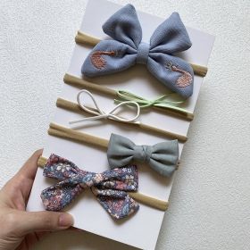 5-piece Baby Headband Bow Set (Option: 10 Style)