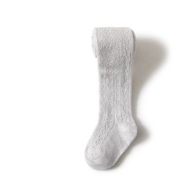 Summer Thin Baby Mesh Pantyhose Anti-mosquito (Option: Light Grey-70to80cm)