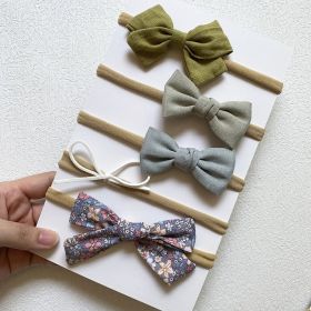 5-piece Baby Headband Bow Set (Option: 13 Style)