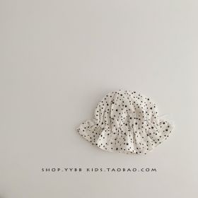 Spring And Autumn Infant Princess Pure Cotton Sun Hat (Option: Starry Sky White-Cap Circumference 40to46cm)