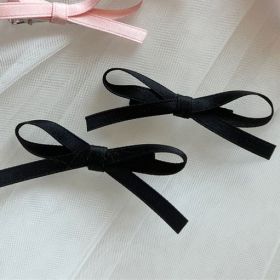 Bow Barrettes All-match Bang Clip (Option: Black Bow Hair Clip 1)
