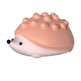 Cute Hedgehog Nightlights Colorful Lamp Dimmable Bedroom Decoration Led Lights Push Bubble Toys for Kids Creative Birthday Gift (Emitting Color: off-white)