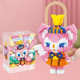 Funny Disney Lilo and Stitched Miniature Block Hot Selling Stitch Miniature Blocks DIY Guitar Holding Book Toys Gifts for Kids (Color: With box-210645)