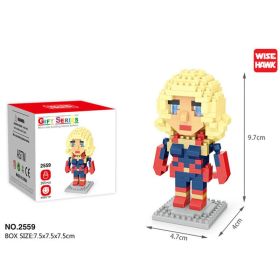 Disney Block Cartoon Anime Marvel Avengers Superhero Iron Man Captain America Spider Toy DIY Building Bouwstenen Speelgoed (Color: 2559, size: With box)