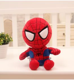 Disney Anime Plush Toy Spiderman Doll Marvel Avengers Soft Dress Hero Captain America Iron Man Christmas Gift (Height: 27cm, Color: Spider Man)