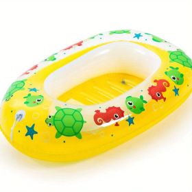 1pc Children's Cute Cartoon Swimming Sitting Ring; Baby Cartoon Floating Ring For Swimming Pool; Bathtub (Color: yellow)