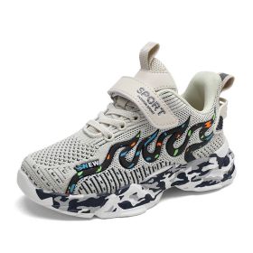 Outdoor Kids Casual Shoes Sale Breathable Mesh Soft Boys Fashion Unisex Running Chaussure Enfant Spring Summer Autumn Winter (Color: Beige, size: 35)