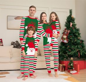 Family Christmas Pajamas Matching Sets Red Stripe Xmas Holiday Sleepwear Jammies Long Sleeve PJs Outfits (Option: Picture color-Dad S)
