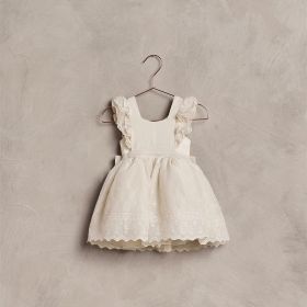 Lace Lace Yarn Yarn Vest Dress Solid Color (Option: Apricot-100cm)