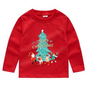 Children's Fashion Sweater Bottoming Shirt (Option: Red 5-90cm)