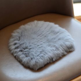 Knitted Rabbit Fur Hat Children (Option: Gray-Average Size)