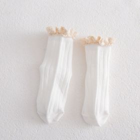 New Lace Children's Mid-tube Socks (Option: White-S)