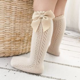 Anti-mosquito Socks Baby Summer Korean Style Princess Socks (Option: Khaki-M Code)