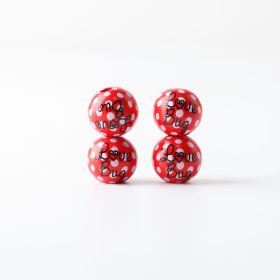 Seven Star Buoyage Worm Wooden Bead Hemp Rope Tassel Wooden Beads (Option: White Polka Dot-20PCS)