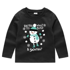 Children's Fashion Sweater Bottoming Shirt (Option: Black 2-90cm)