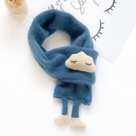 Children's Scarf Clouds Boys And Girls Warm (Color: Blue)