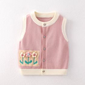 Baby's Cotton Soft And Delicate Sweater (Option: Dark Pink-80cm)