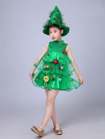Children's Christmas Tree Program Performance Costume (Option: Green-130cm)