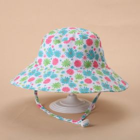 European And American Sun Protection Cute Beach Sun Hat (Option: Floret-Head Circumference 44or46cm)