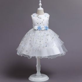 Girls' Wedding Dress Girls' Costumes (Option: Blue-120cm)
