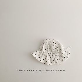 Spring And Autumn Infant Princess Pure Cotton Sun Hat (Option: White Stars-Cap Circumference 40to46cm)