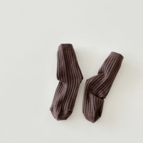 Boys And Girls Socks Korean Retro Tube (Option: Coffee-M Code)