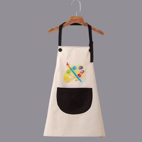 Baby Painting Overclothes Breathable Bib Apron (Option: Gray Black Body Pocket Sling-M)